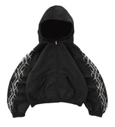 Bravest Studios Tribal Zip Up Hoodie Black