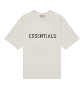 Essentials Oatmeal Tee Front Logo