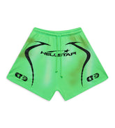 Hellstar Warm Up 7 on 7 Shorts Neon Green
