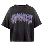Lost Shdws Metallic Font Tee Black