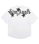 Palm Angels Shooting Stars Overlogo Tee White/Black
