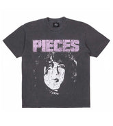 Pieces Vintage Kiss Tee Black