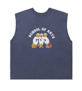 Pieces Mascot Sleeveless Tee Vintage Navy