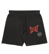 Saint Michael Logo Sweat Shorts Black