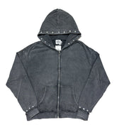 Saint Vanity Terry Zip Up Dark Grey