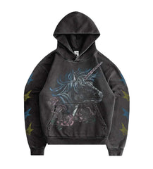 Basketcase Unicorn Hoodie Black