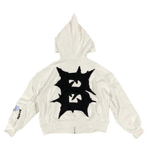 Billionaire Studios Bluto White Zip Up Hoodie