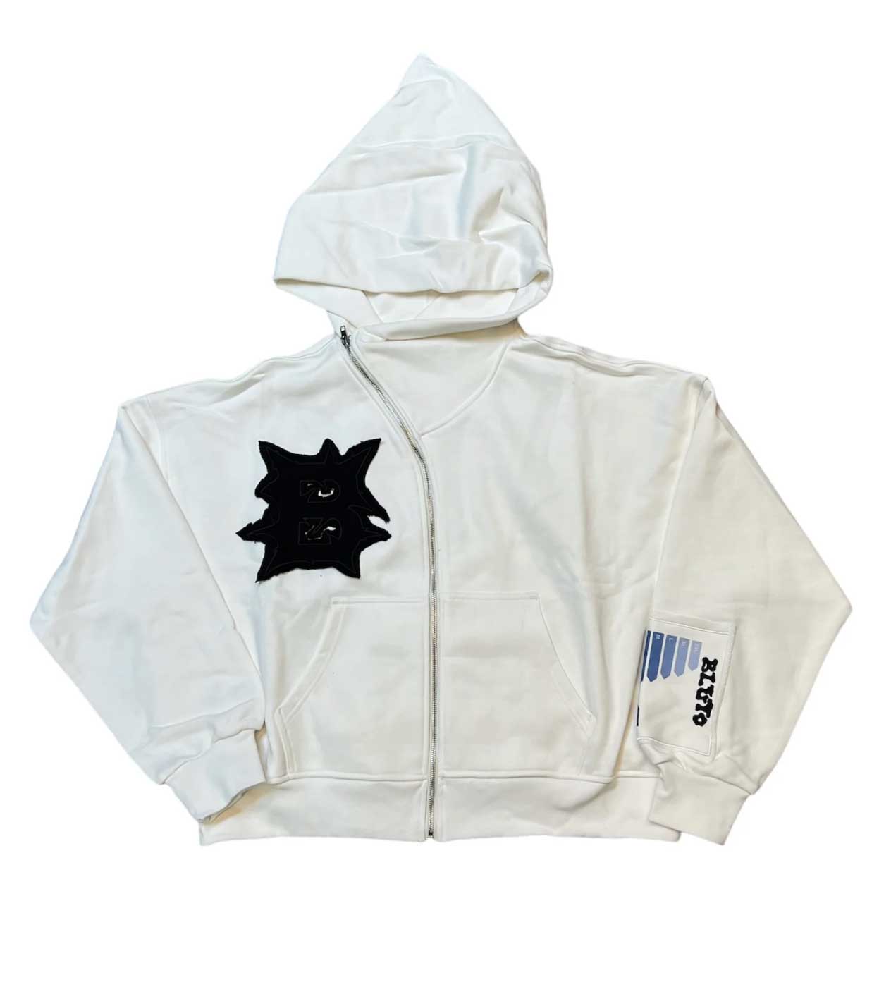 Billionaire Studios Bluto White Zip Up Hoodie