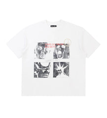 Boredom Kills Scream Studded Tee White