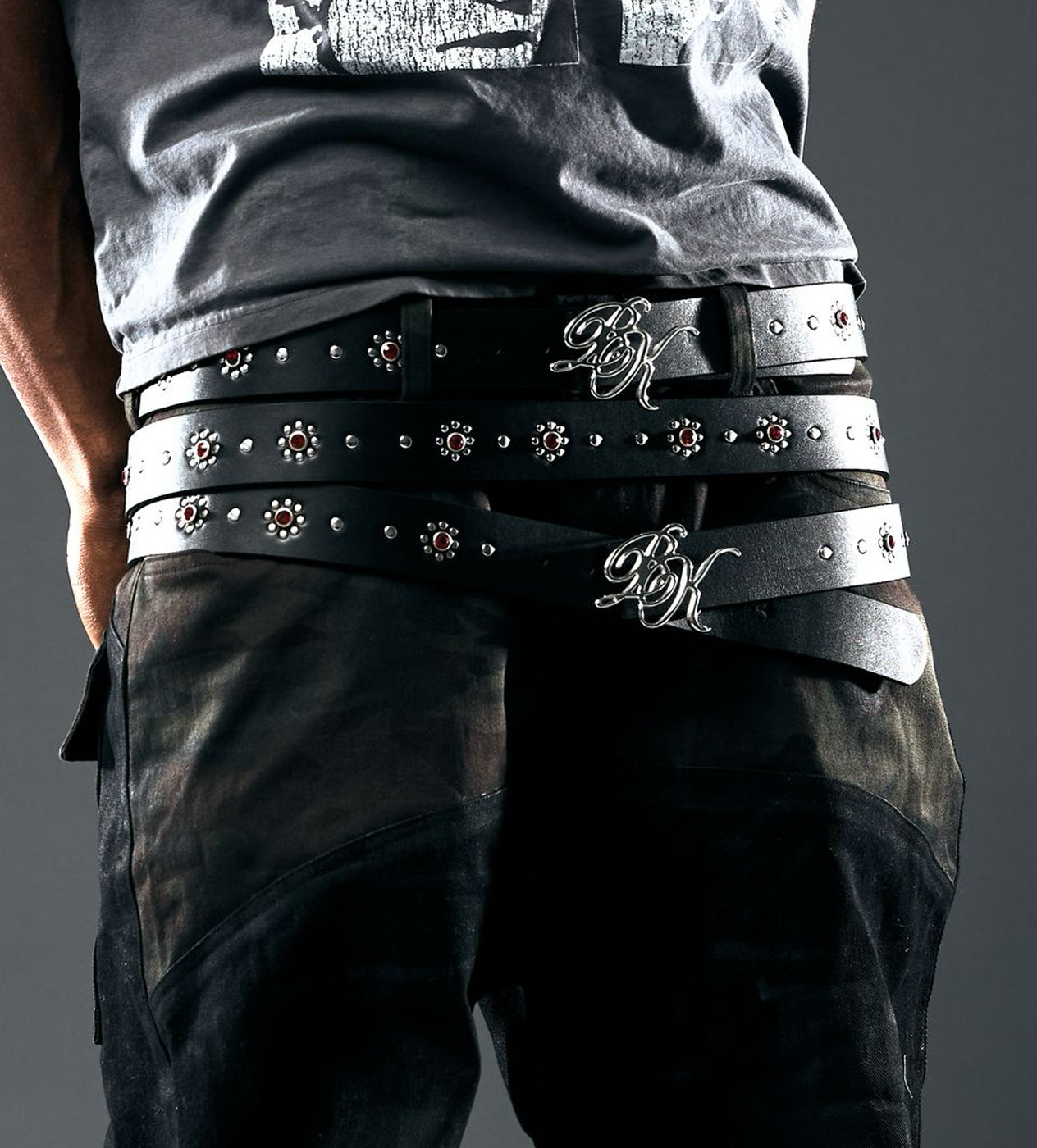 Boredom Kills Studded Belt Black
