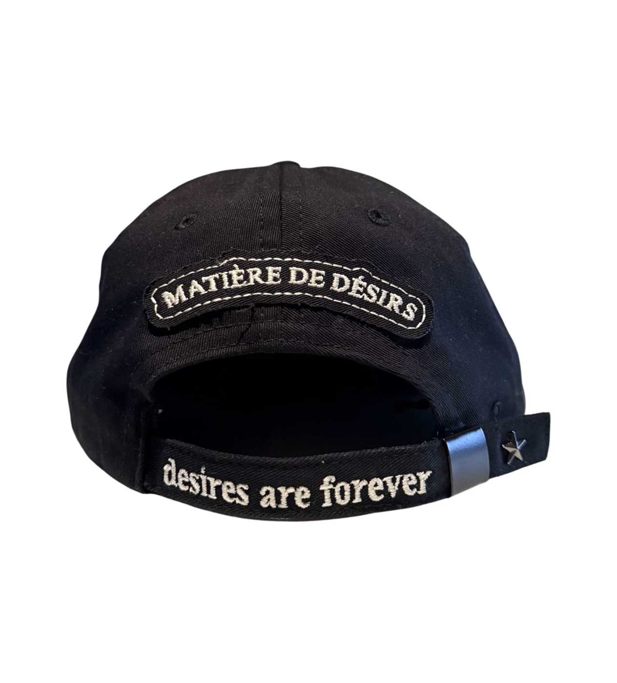 Matiere De Desirs Leather Patch Hat Black