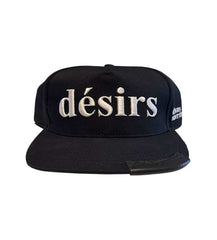Matiere De Desirs Leather Patch Hat Black