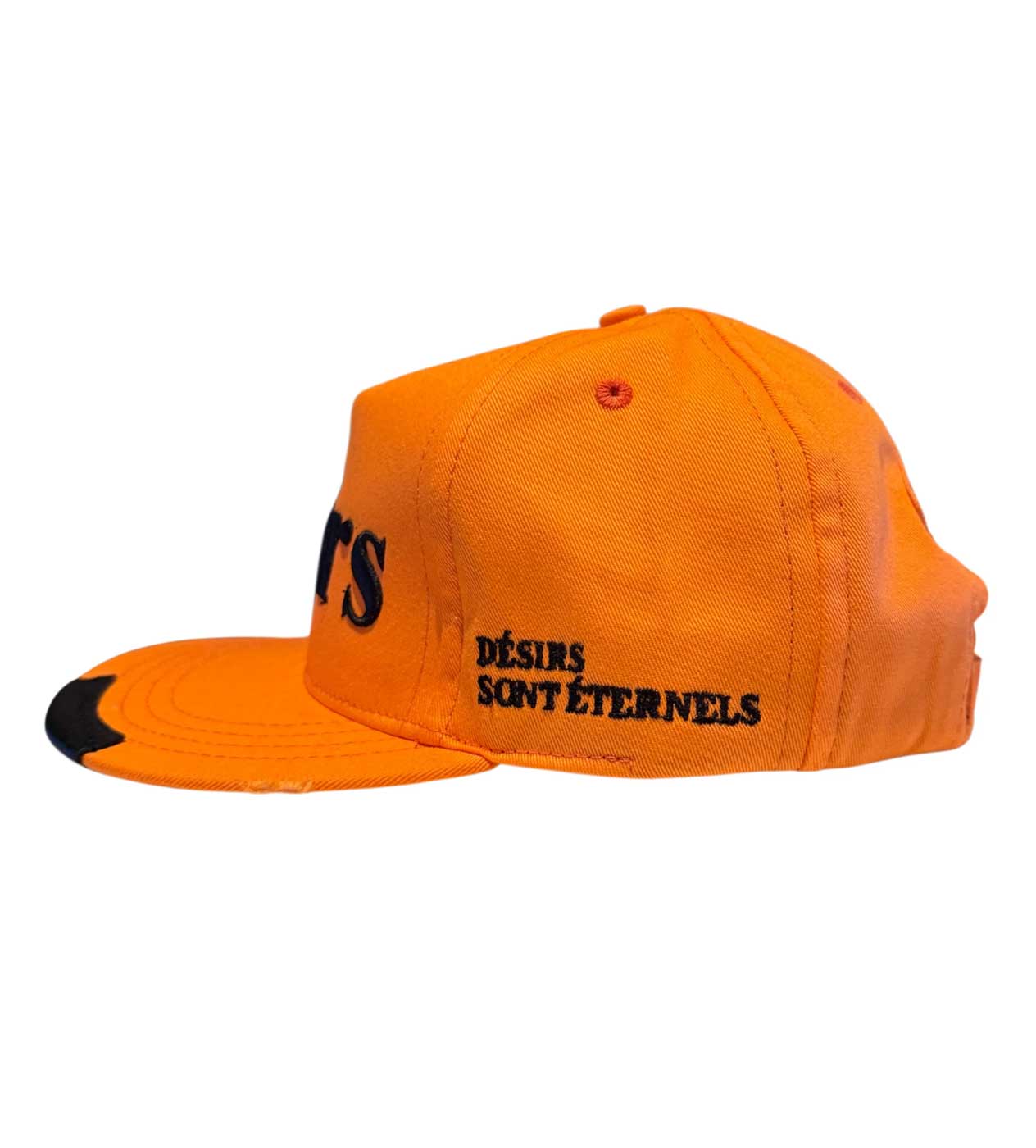 Matiere De Desirs Leather Patch Hat Orange