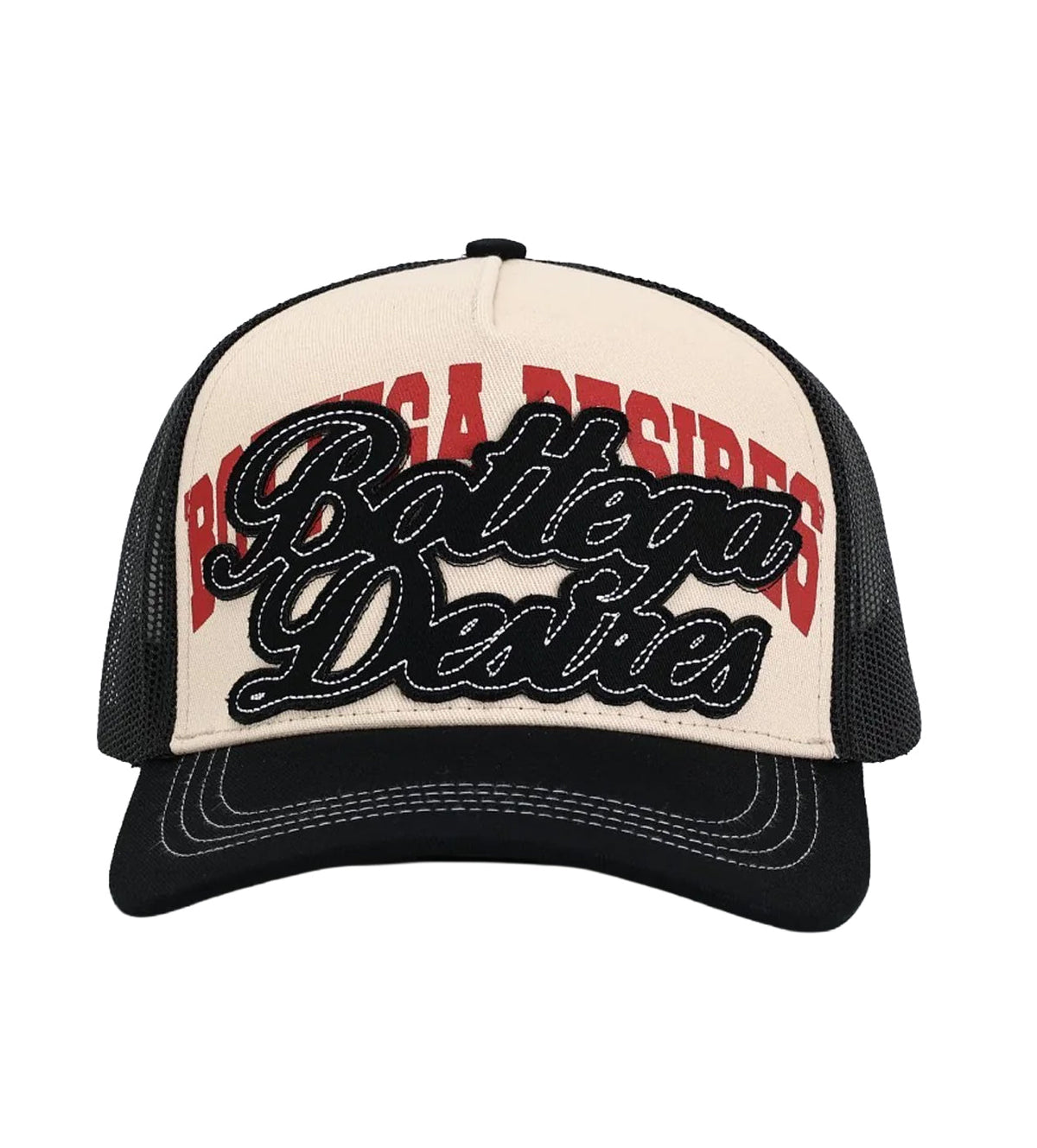 Bottega Desires Trucker Hat Raw Black/Cream