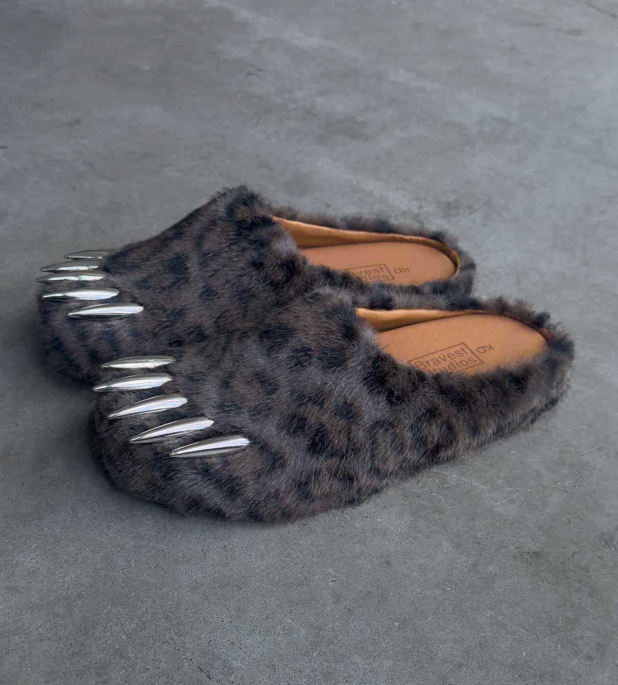 Bravest Studios Bear Claw Mule Dark Leopard Print