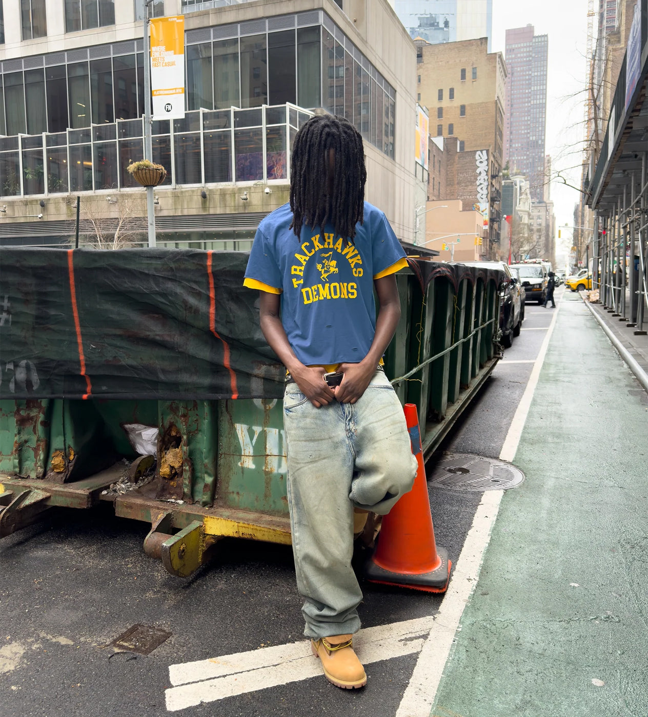 Bravest Studios Trackhawk Tee Washed Blue/Yellow