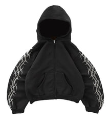 Bravest Studios Tribal Zip Up Hoodie Black