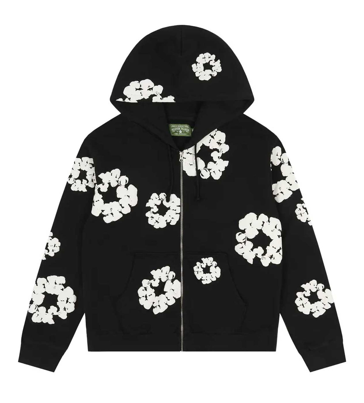 Denim Tears Cotton Wreath Zip up Hoodie Black