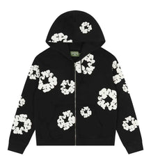 Denim Tears Cotton Wreath Zip up Hoodie Black