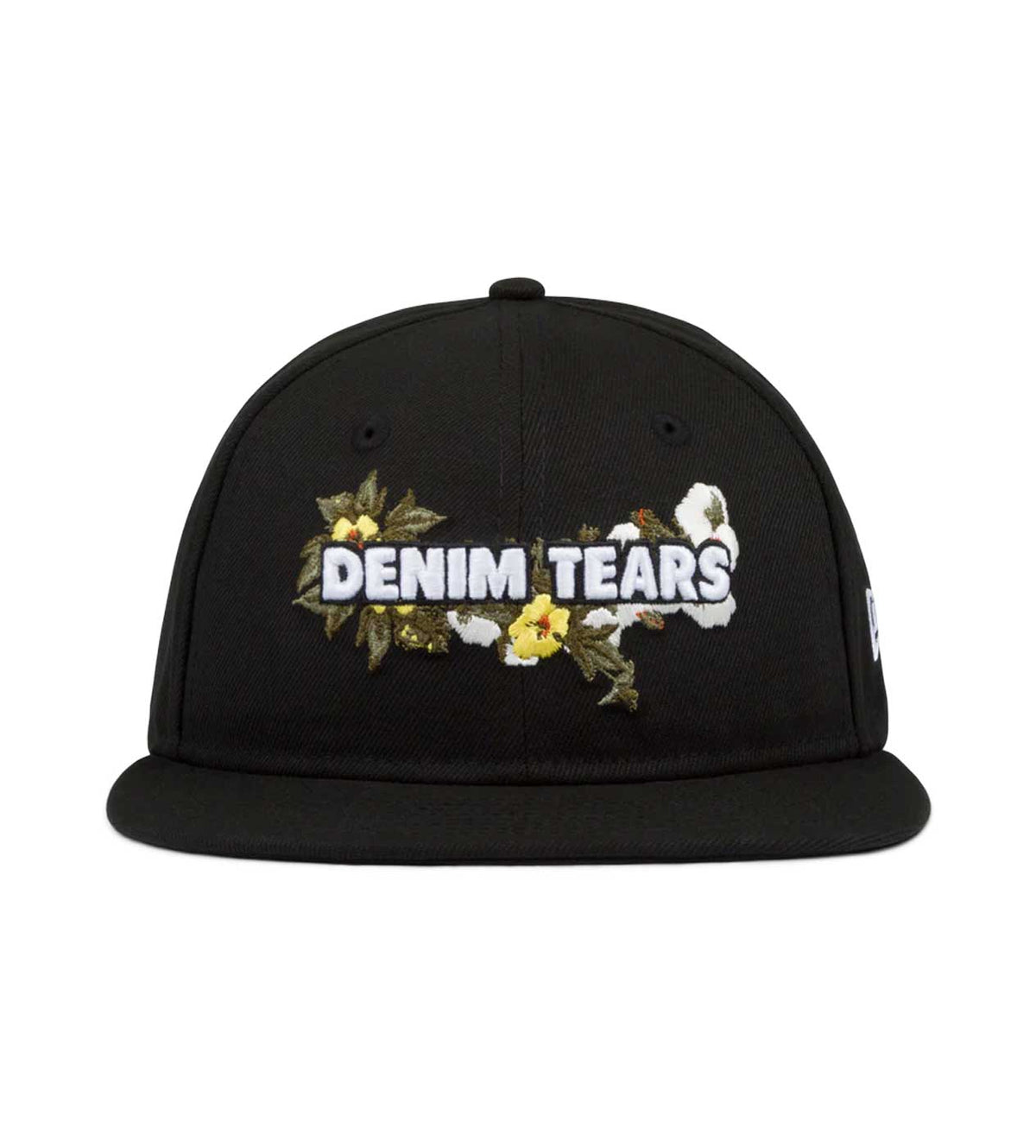 Denim Tears New Era Floral Logo Hat Black