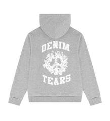 Denim Tears University Zip Hoodie Grey