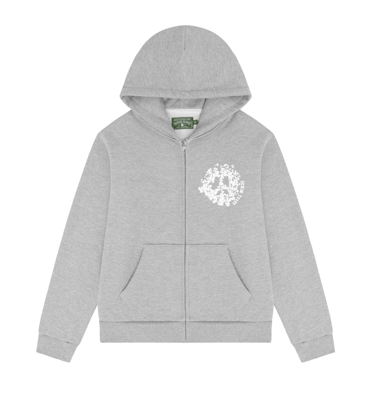 Denim Tears University Zip Hoodie Grey