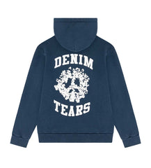 Denim Tears University Zip Hoodie Navy