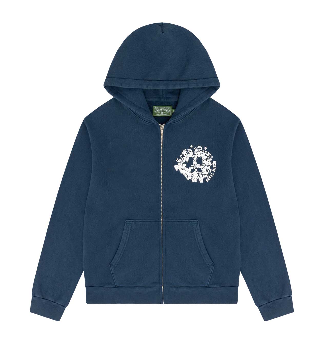 Denim Tears University Zip Hoodie Navy
