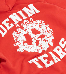 Denim Tears University Zip Hoodie Red