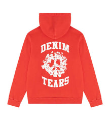 Denim Tears University Zip Hoodie Red