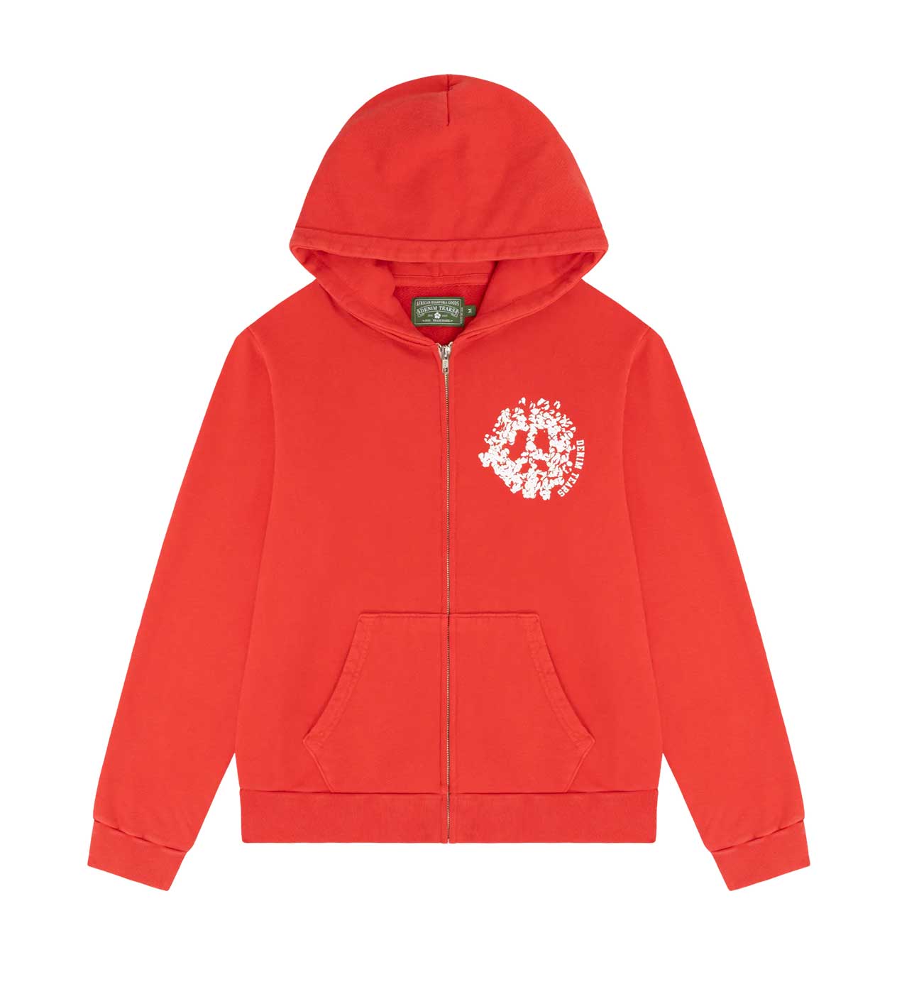 Denim Tears University Zip Hoodie Red