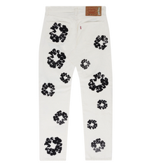Denim Tears x Levi's Cotton Wreath White Denim Jeans