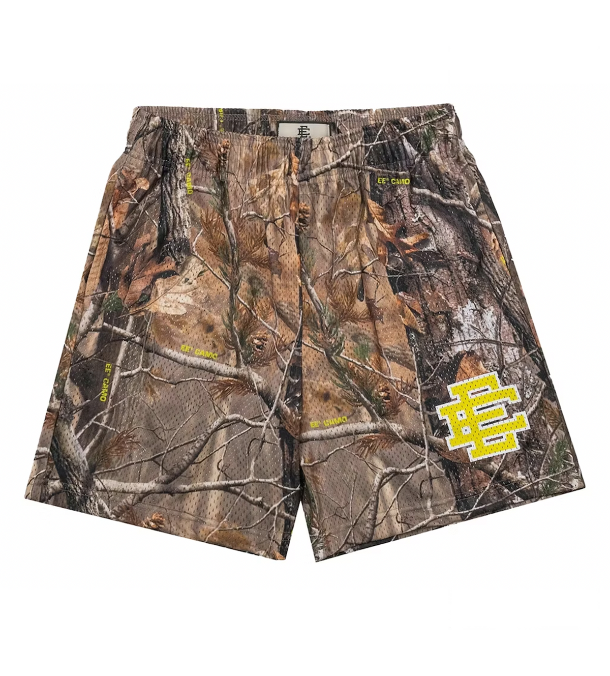 Eric Emmanuel Camo Yellow Shorts