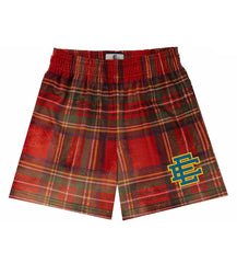 Eric Emanuel Basic Shorts Red/Brown Plaid