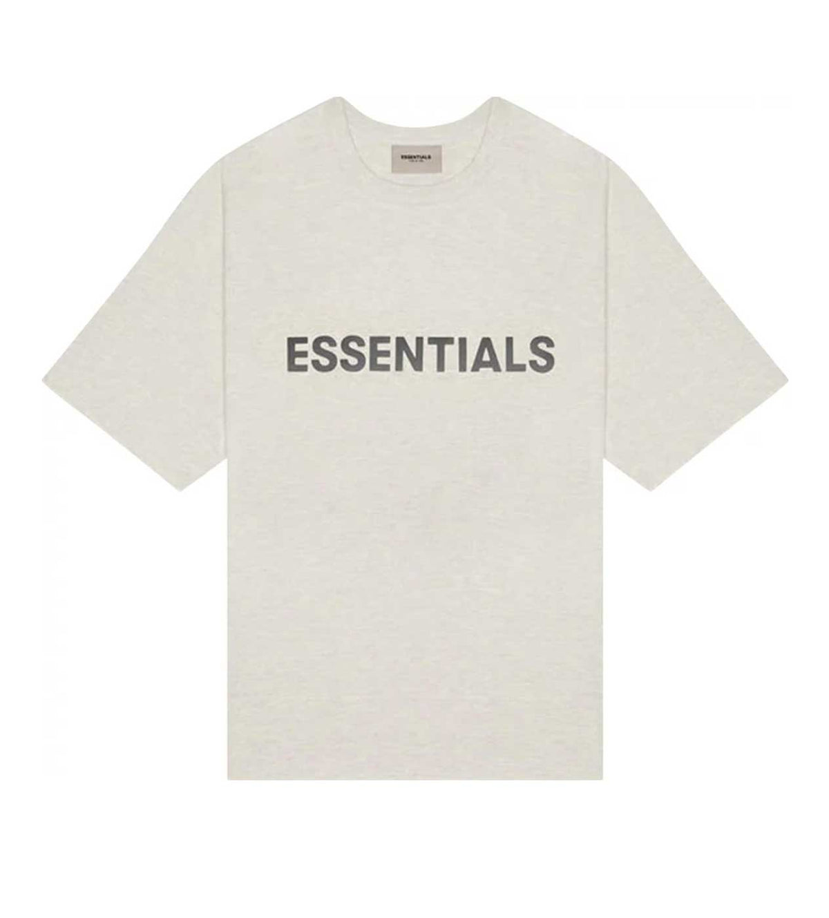 Essentials Oatmeal Tee Front Logo