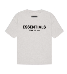 Essentials Oatmeal Tee Back Logo