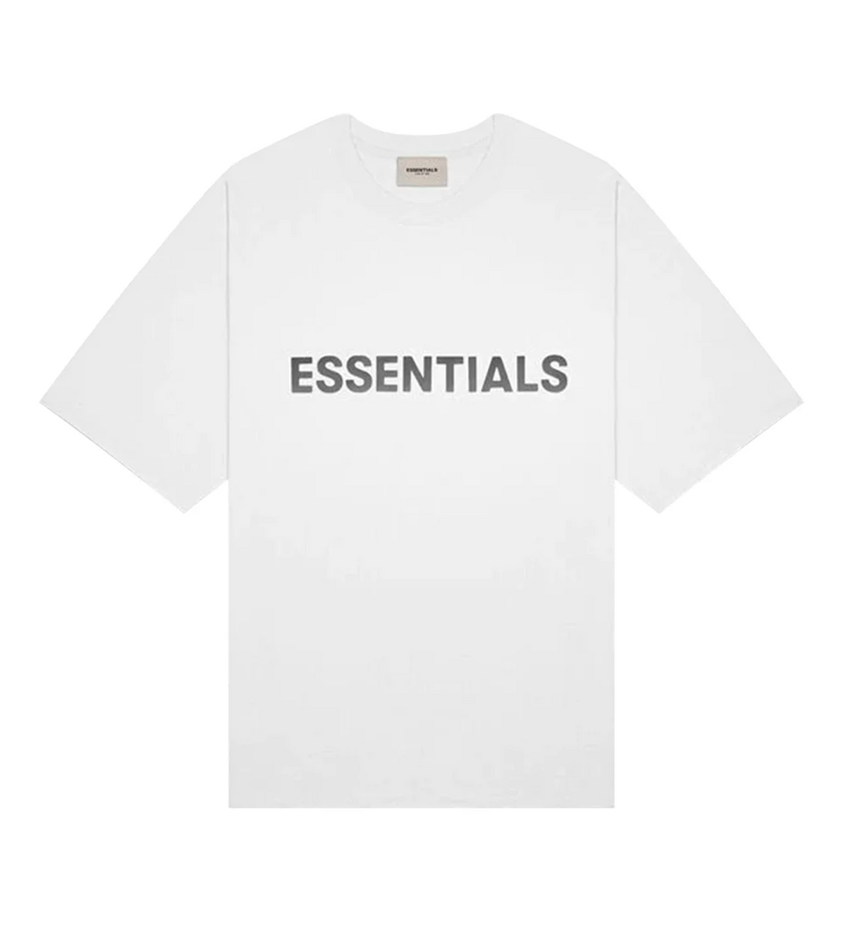Essentials White Tee Front Logo