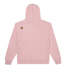 Felt Butterfly Fleece Hoodie Pink
