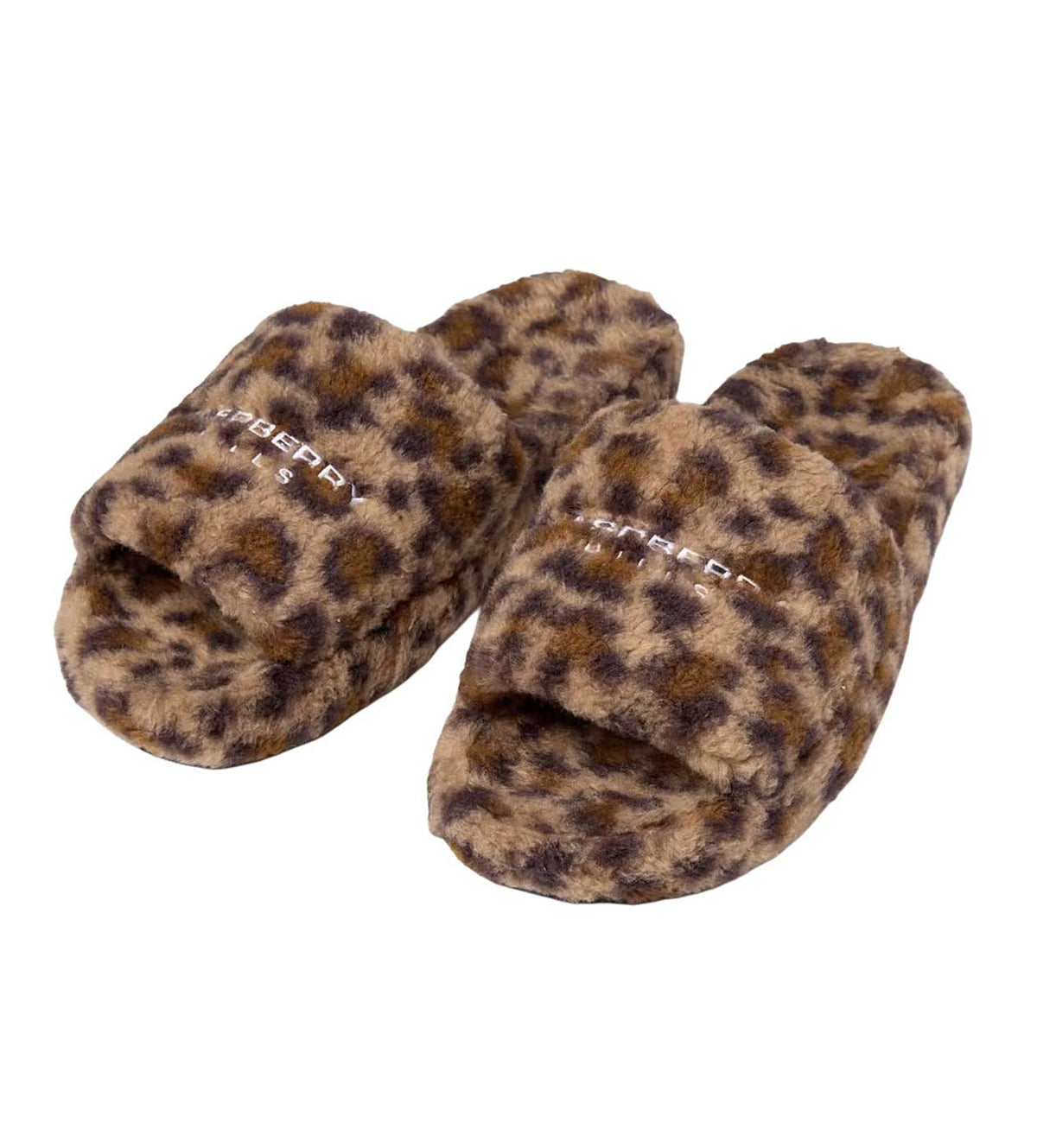 GV Gallery Cheetah Fur Slides