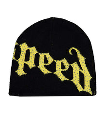 Godspeed Forever OG Logo Studded Beanie Black/Yellow