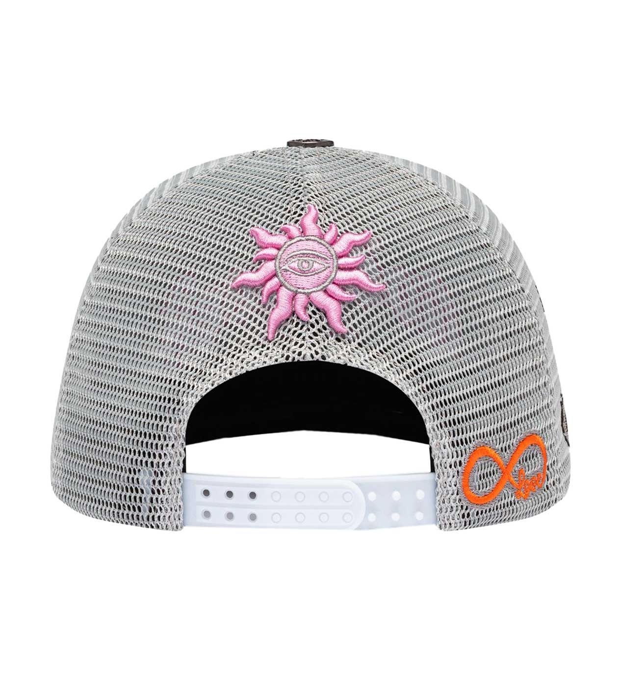 Godspeed Forever Trucker Hat Grey/Pink