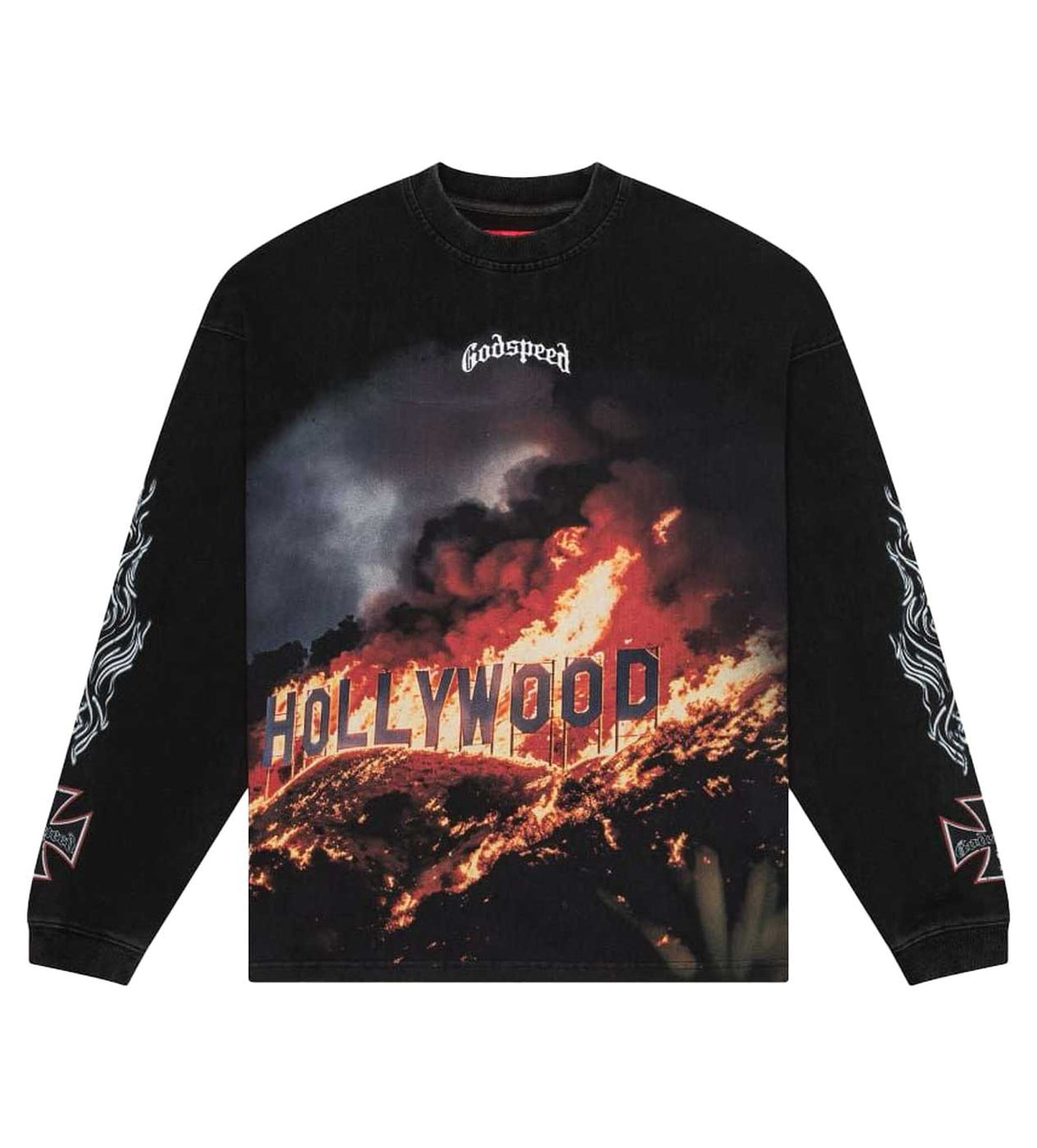 Godspeed Hollywood Inferno L/S Tee Washed Black