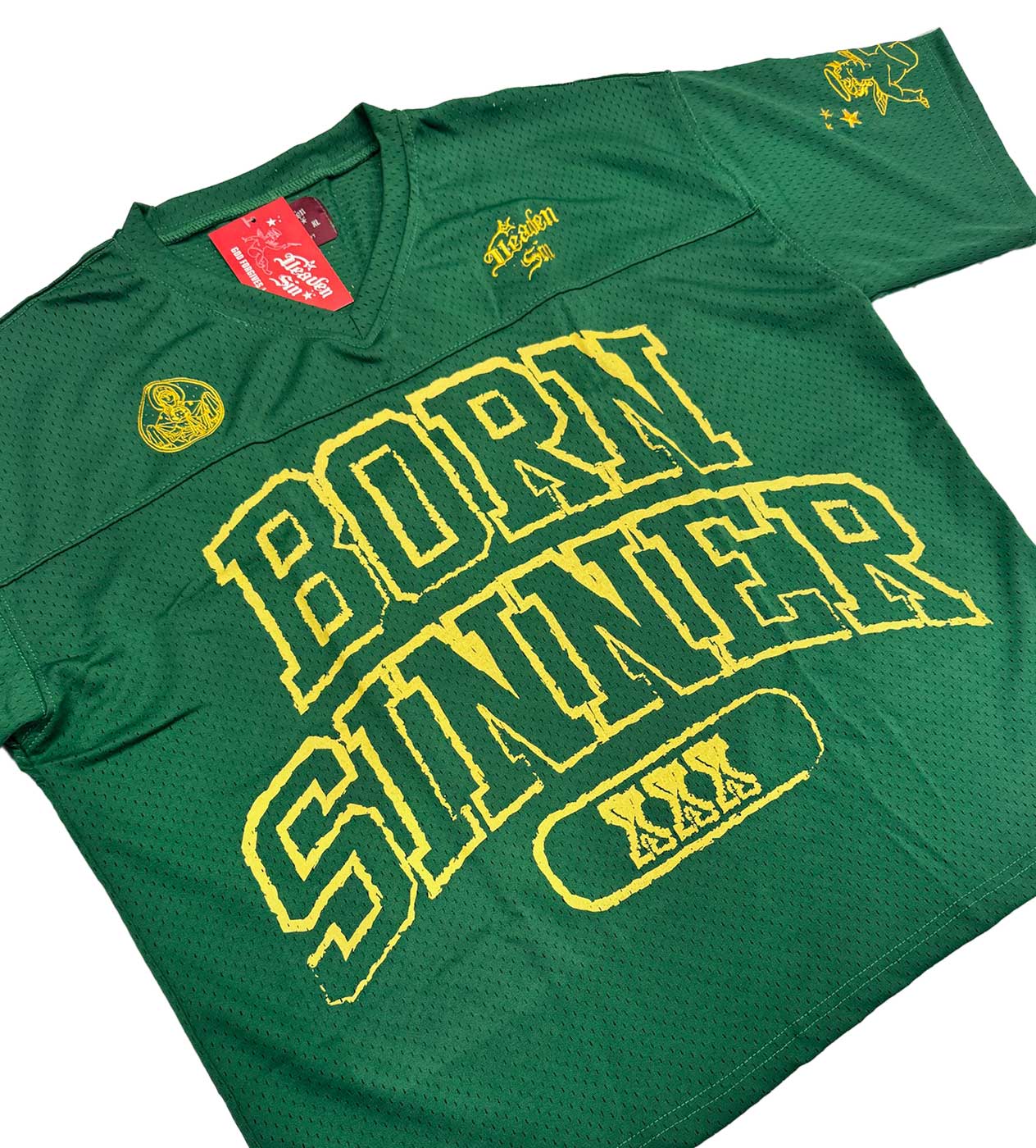 Heaven Sin Born Sinner FB Jersey Green