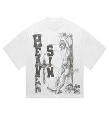 Heaven Sin Rosaries Crop Tee White
