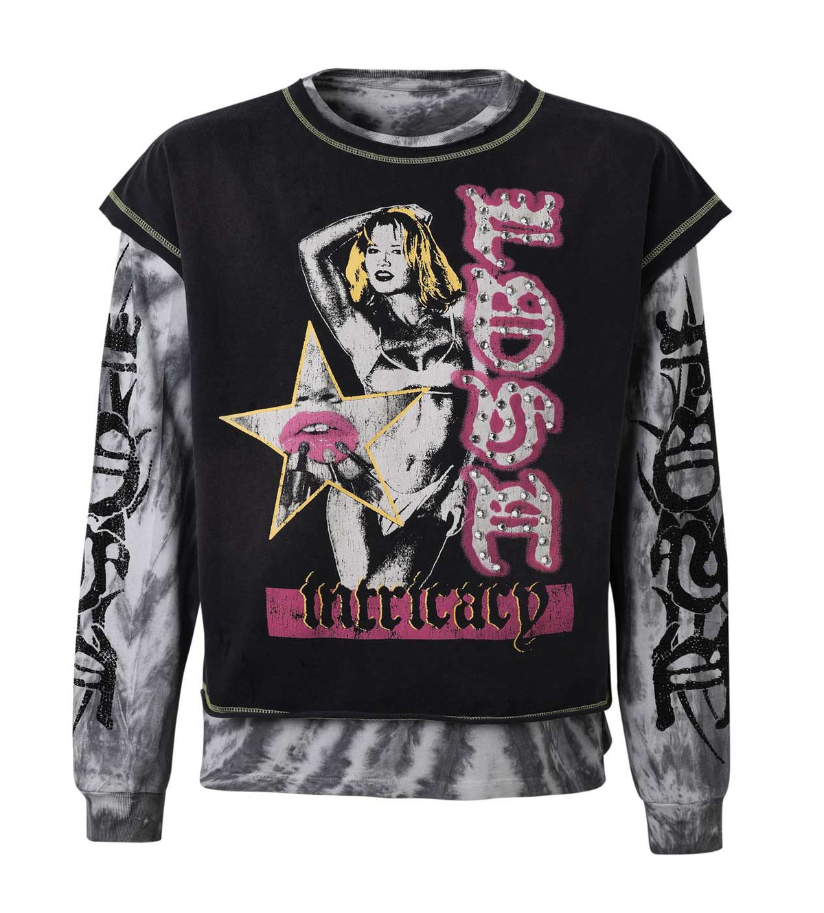 Lost Intricacy Double Fantasy 2-in-1 Tee Black