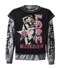 Lost Intricacy Double Fantasy 2-in-1 Tee Black