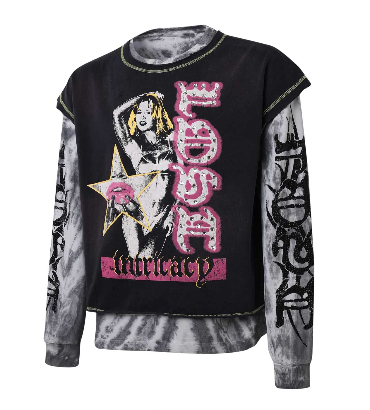 Lost Intricacy Double Fantasy 2-in-1 Tee Black