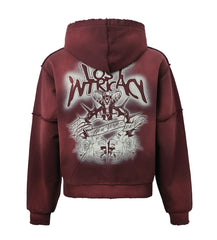 Lost Intricacy Man Hoodie Burgundy