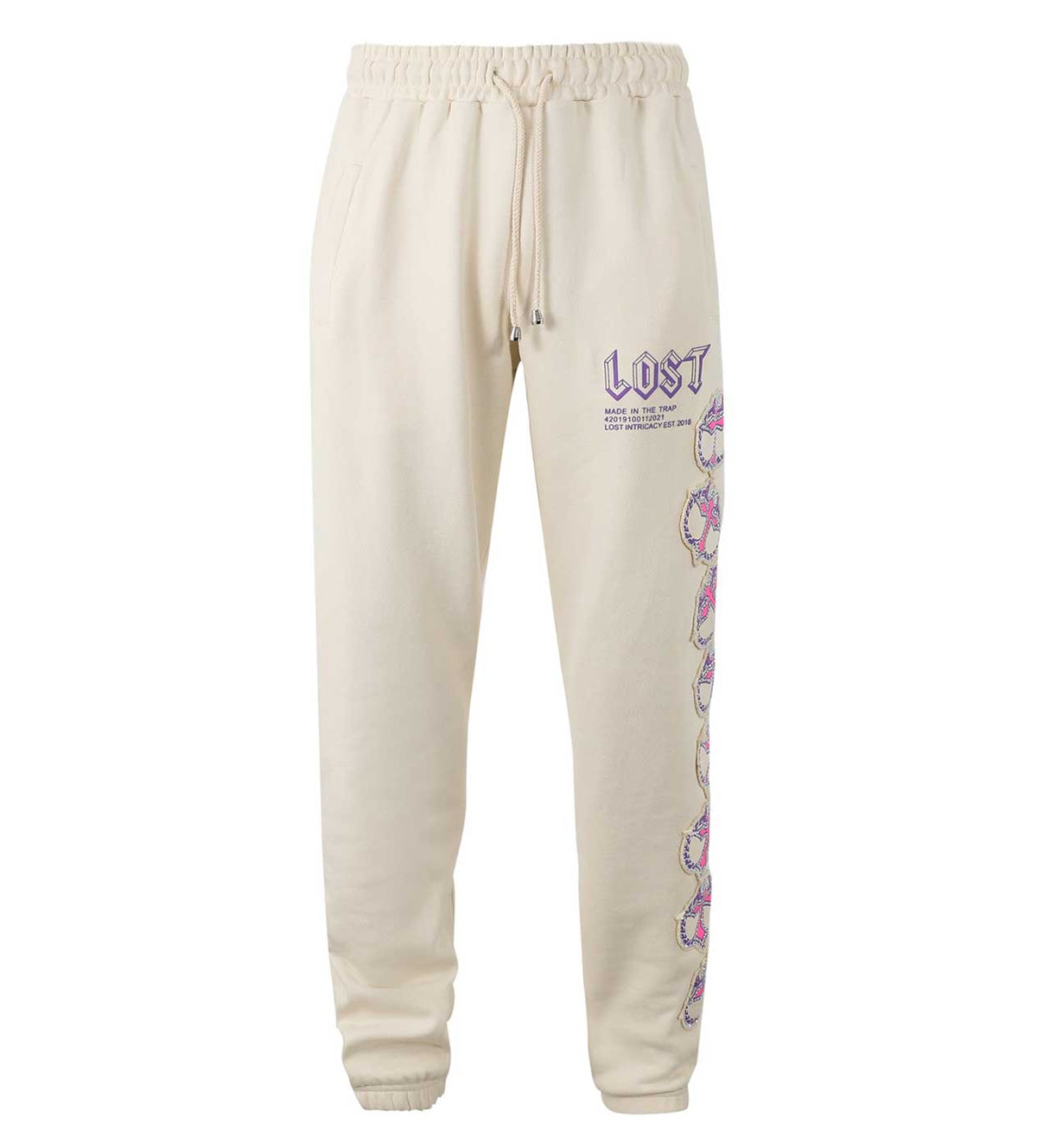 Lost Intricacy Mitt Sweatpants Cream/Pink