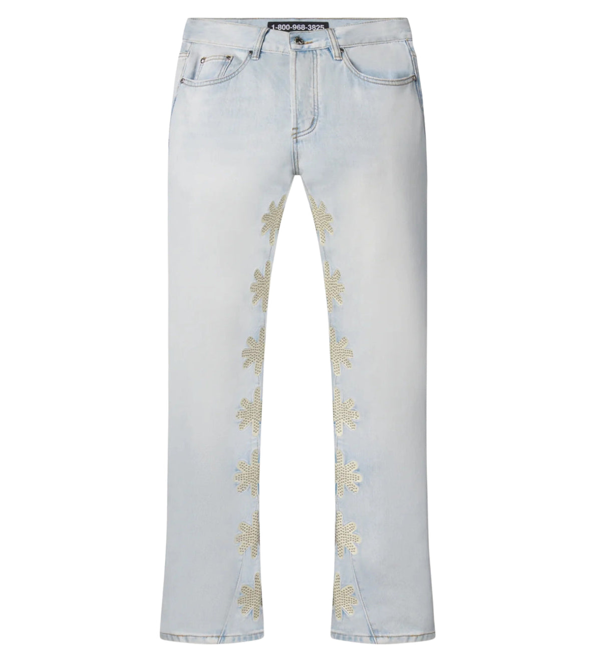 Lost Shdws Studded Denim Pants Blue/Bone